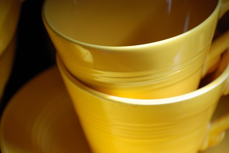 Soft yellow cups